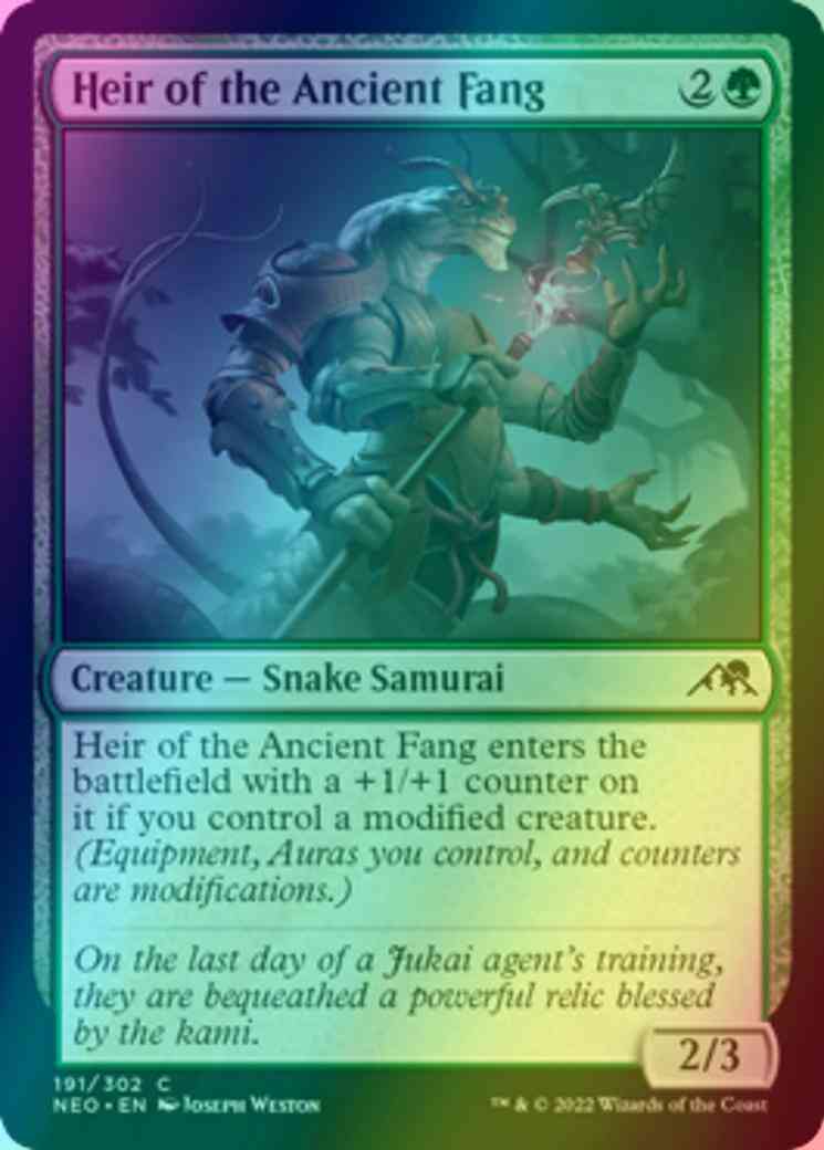 Heir of the Ancient Fang [191] [Kamigawa: Neon Dynasty] [Foil]