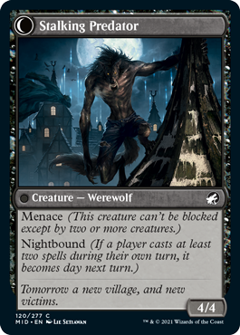 Shady Traveler // Stalking Predator [120] [Innistrad: Midnight Hunt] [Non-Foil]