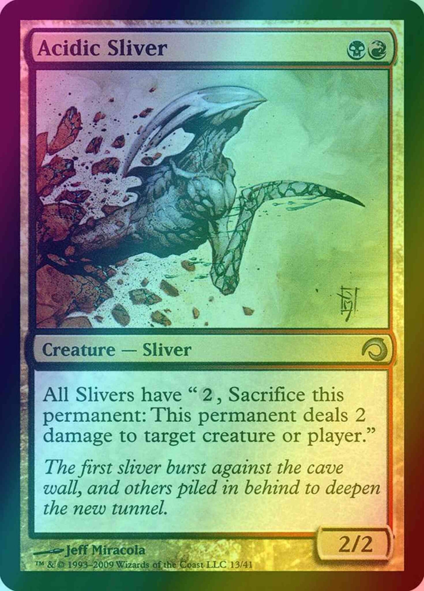 Acidic Sliver [13] [Premium Deck Series: Slivers] [Foil]