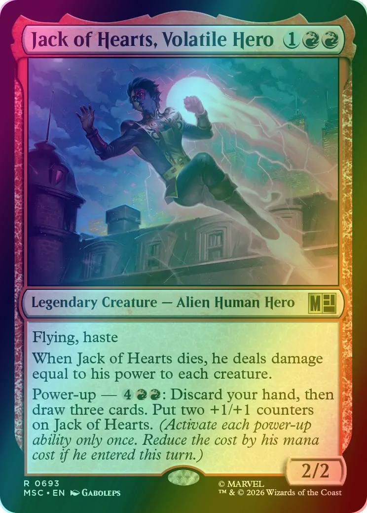 Jack of Hearts, Volatile Hero [693] [Jumpstart] [Marvel Super Heroes: Commander] [Foil]
