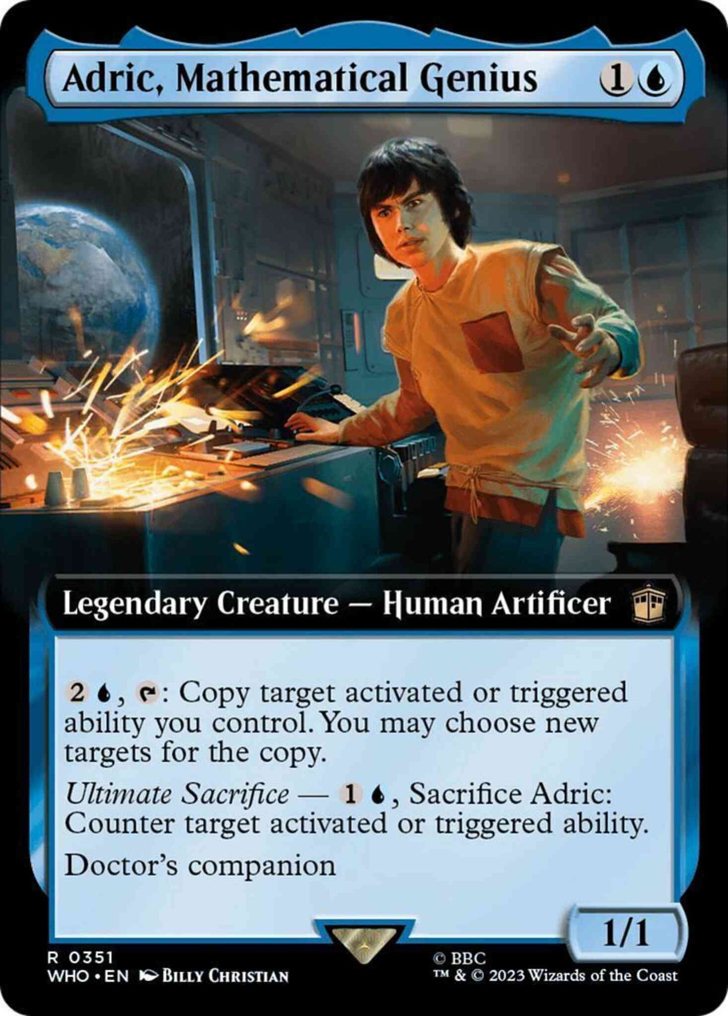 Adric, Mathematical Genius [351] [Extended Art] [Universes Beyond: Doctor Who] [Non-Foil]
