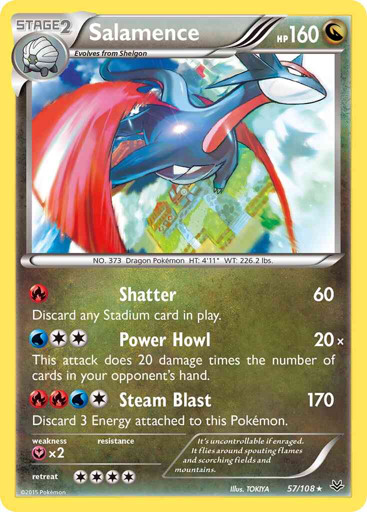 Salamence - 57/108 - Rare Holo [xy6-57] [Holo]