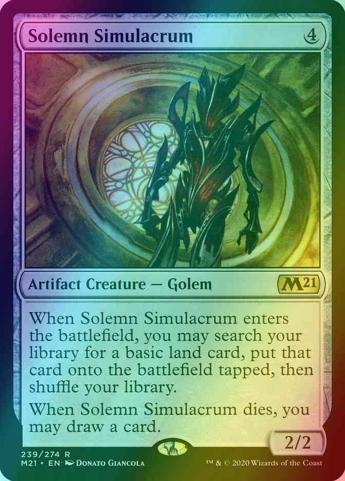 Solemn Simulacrum [239] [Core Set 2021] [Foil]
