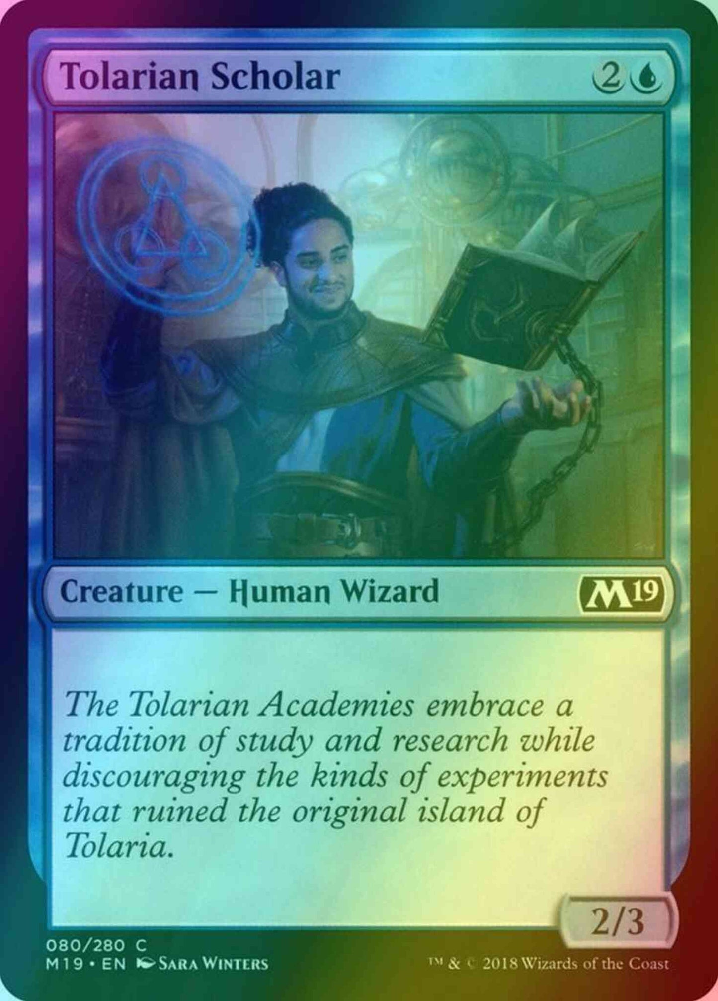 Tolarian Scholar [80] [Core Set 2019] [Foil]