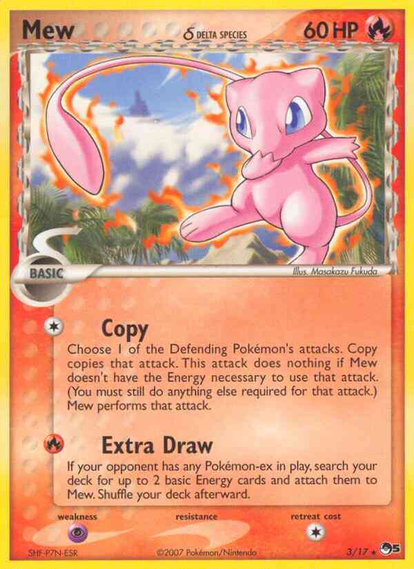 Mew δ - 3/17 - Rare [pop5-3] [Holo]