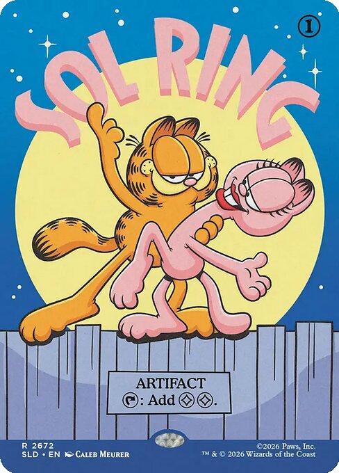 Sol Ring [2672] [Borderless] [Garfield: Motivationally Challenged] [Secret Lair Drop] [Non-Foil]