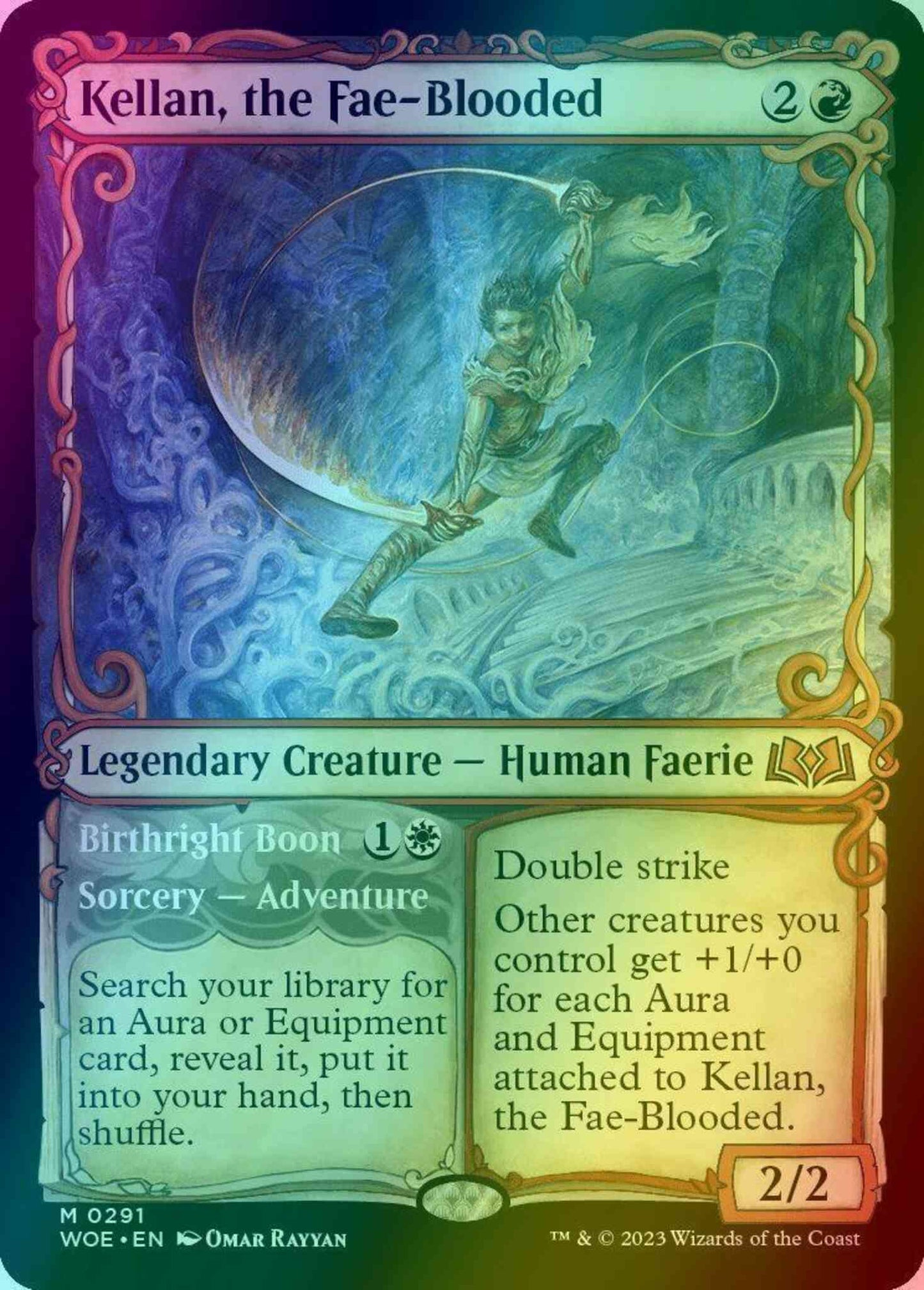 Kellan, the Fae-Blooded // Birthright Boon [291] [Adventure Showcase] [Wilds of Eldraine] [Foil]