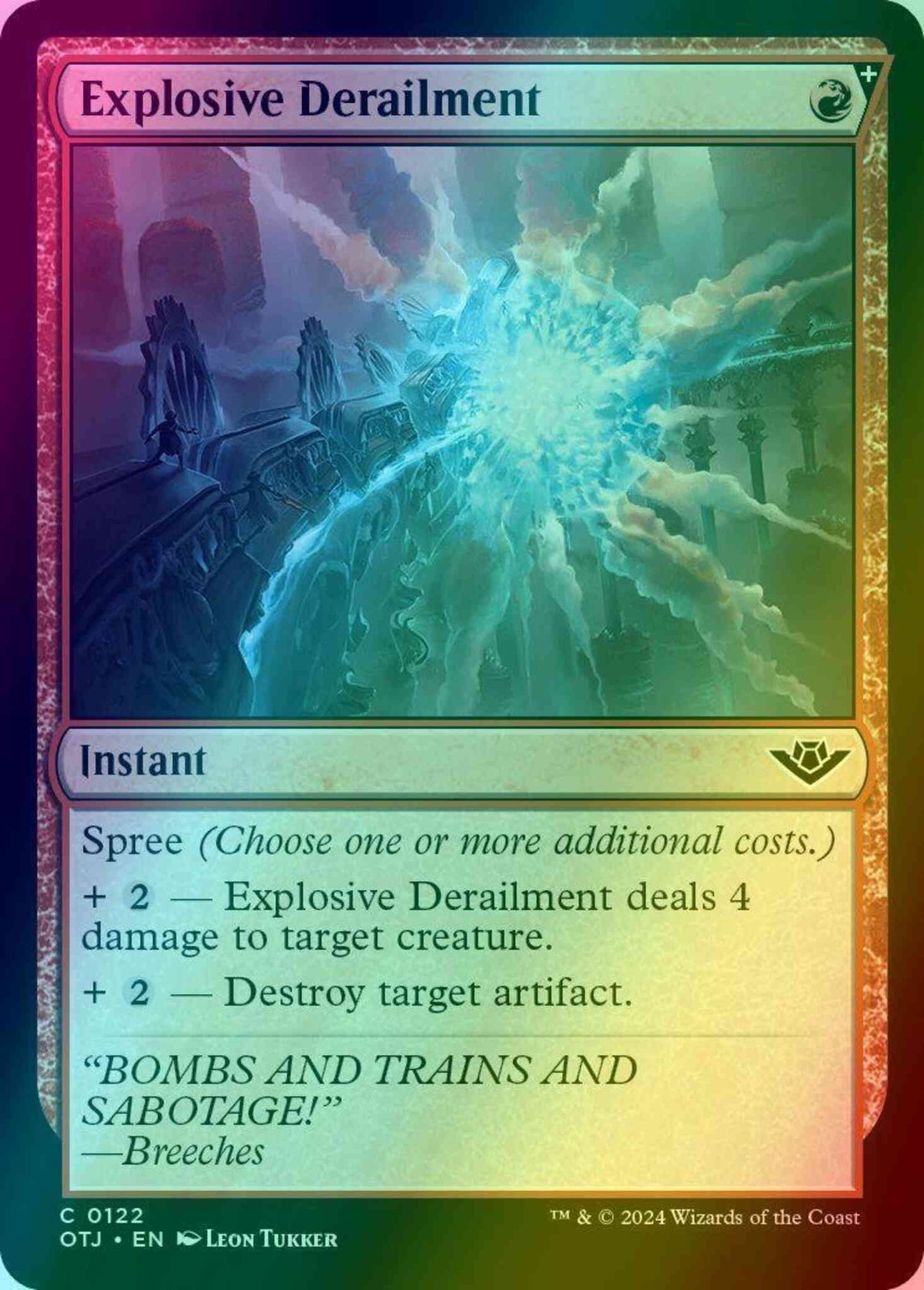 Explosive Derailment [122] [Outlaws of Thunder Junction] [Foil]