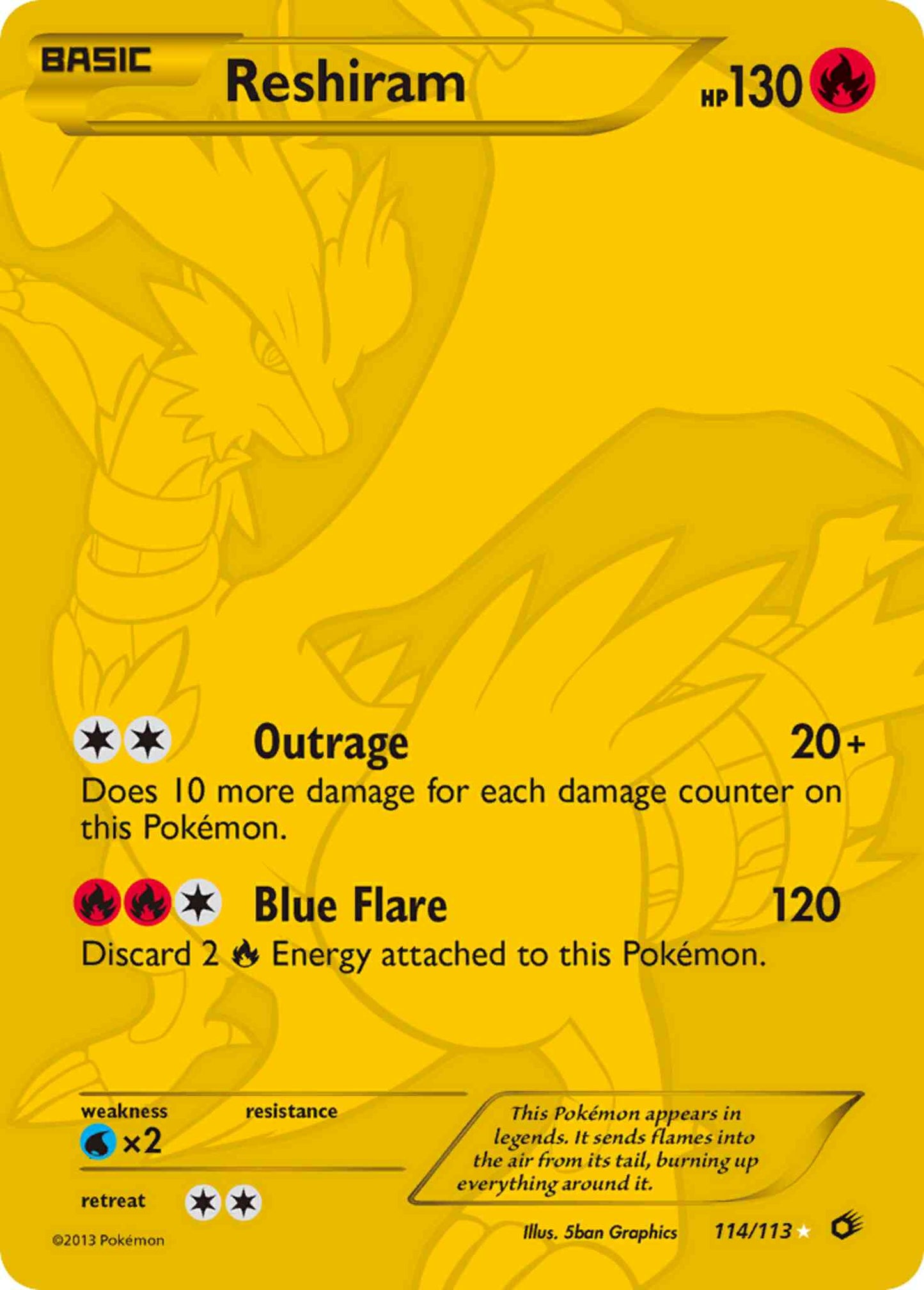 Reshiram - 114/113 - Rare Holo [bw11-114] [Holo]