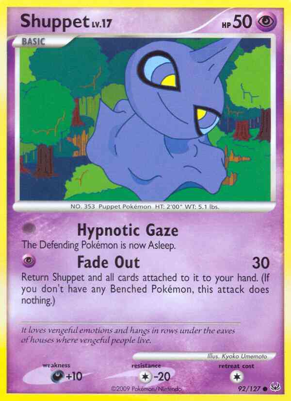 Shuppet - 92/127 - Common [pl1-92] [Reverse Holo]