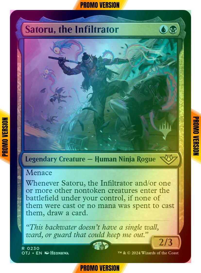 Satoru, the Infiltrator [230p] [Promo Pack] [Outlaws of Thunder Junction: Promos] [Foil]