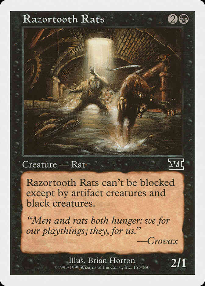 Razortooth Rats [153] [Classic Sixth Edition] [Non-Foil]