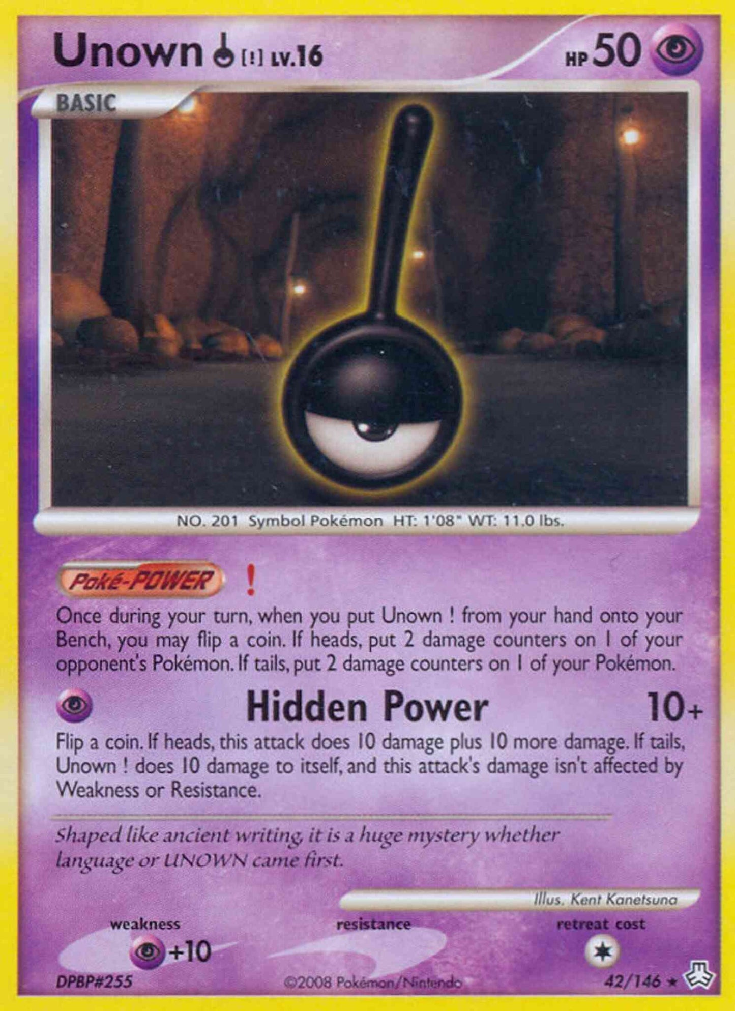 Unown ! - 42/146 - Rare [dp6-42] [Reverse Holo]
