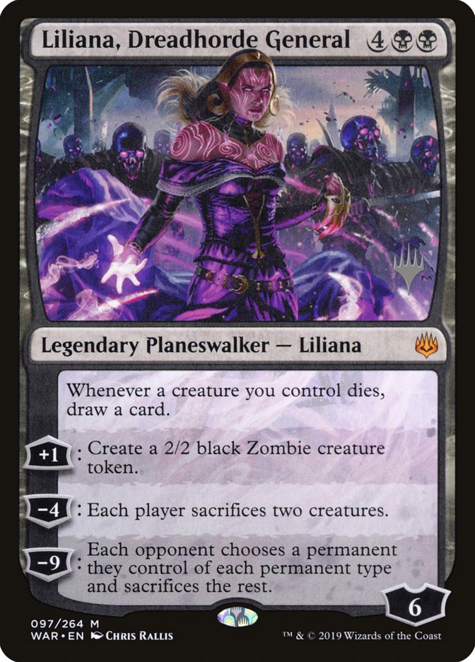 Liliana, Dreadhorde General [Promo Pack] [97p] [War of the Spark Promos] [Foil]