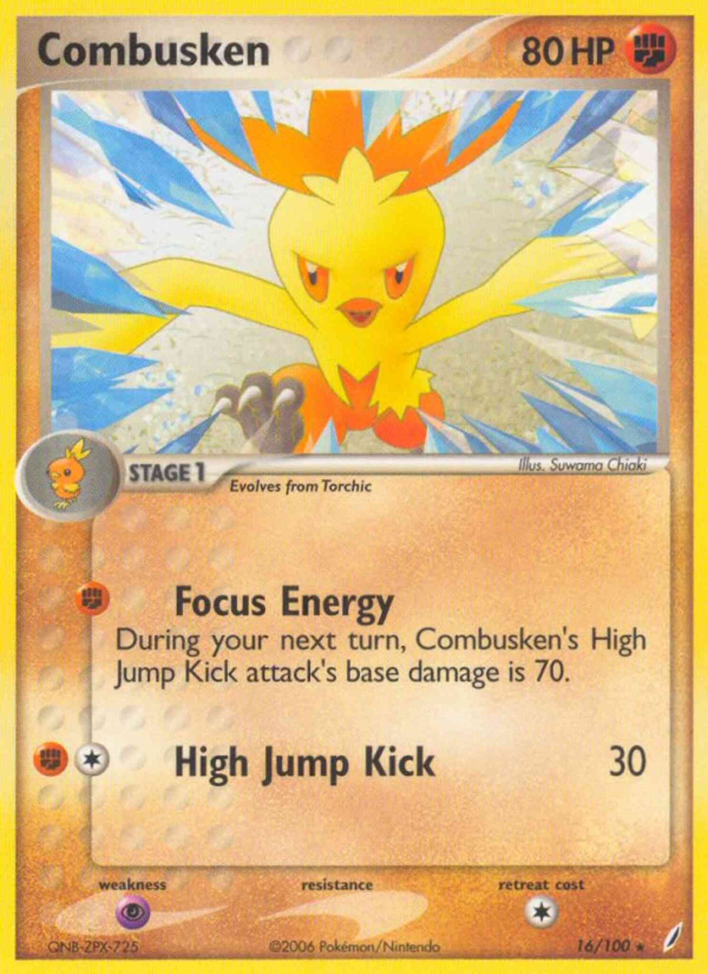 Combusken - 16/100 - Rare [ex14-16] [Non-Holo]