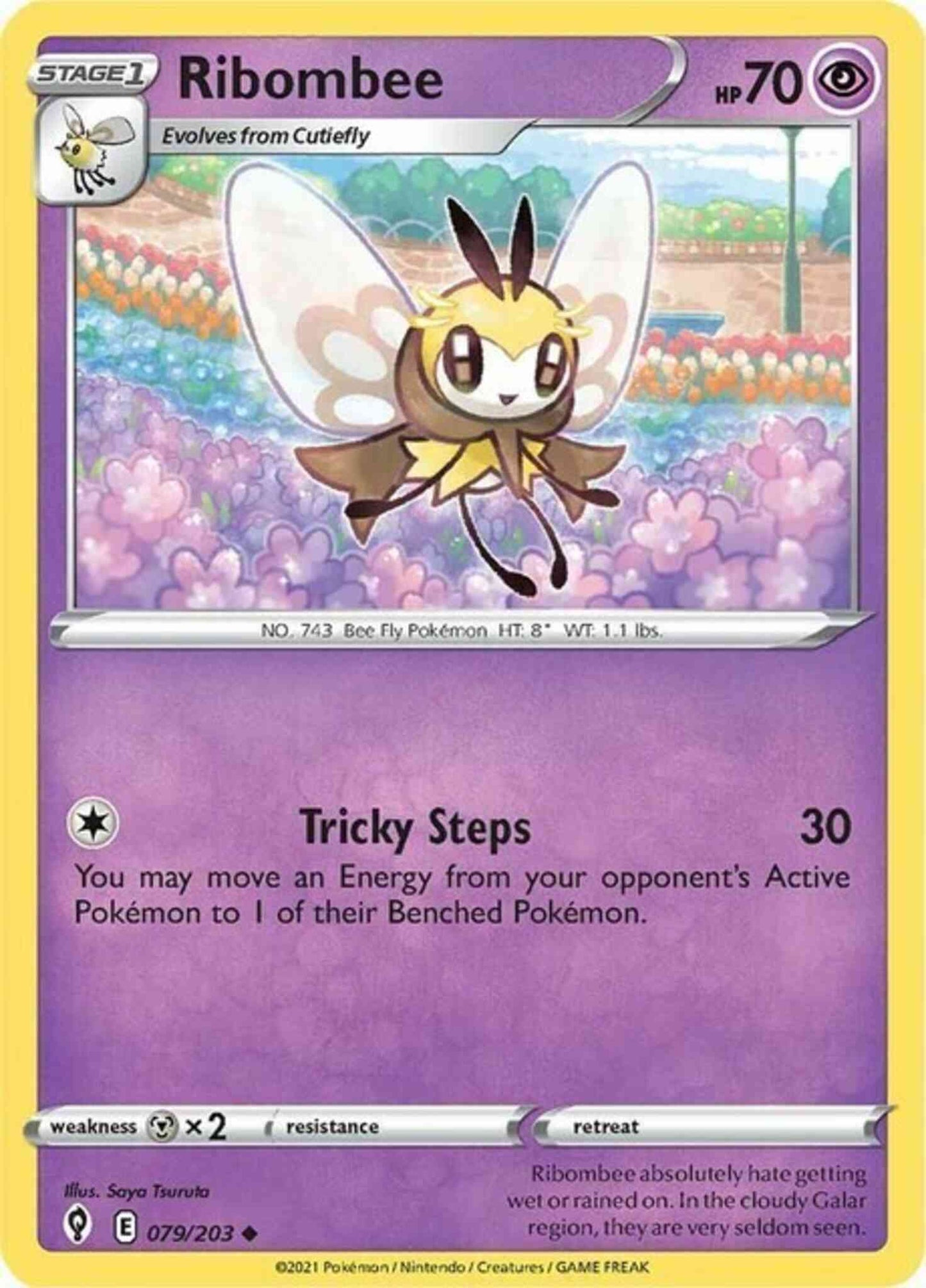Ribombee - 079/203 - Uncommon [swsh7-079] [Reverse Holo]