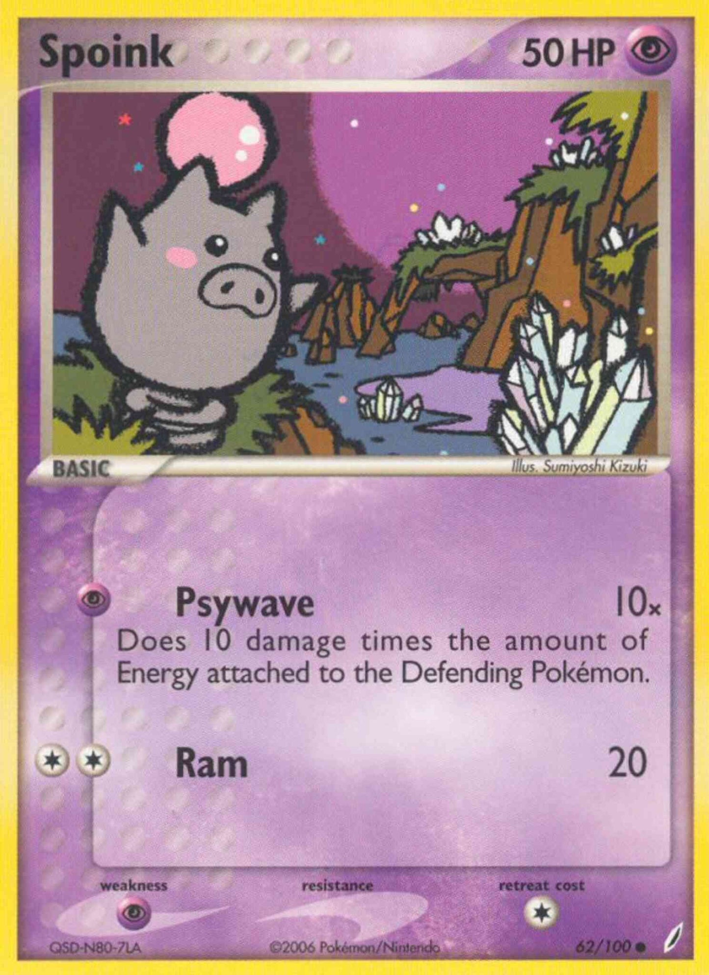 Spoink - 62/100 - Common [ex14-62] [Non-Holo]