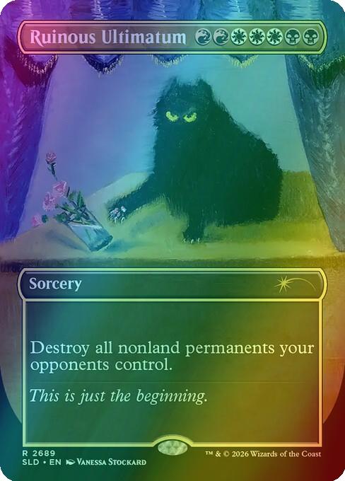 Ruinous Ultimatum [2689] [Borderless] [Purr Majesty] [Secret Lair Drop] [Foil]