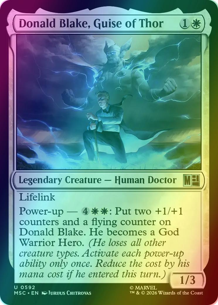 Donald Blake, Guise of Thor [592] [Jumpstart] [Marvel Super Heroes: Commander] [Foil]