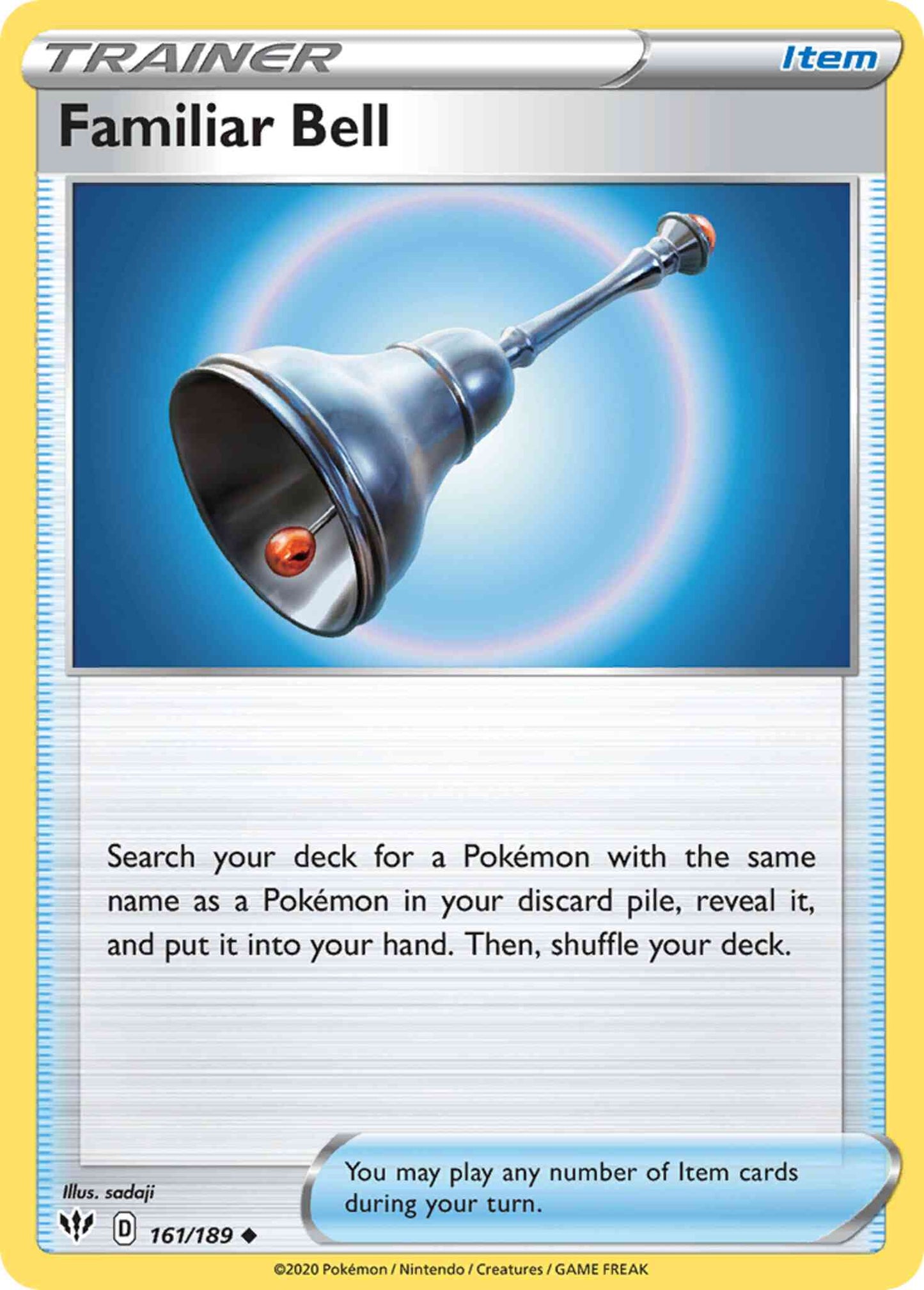 Familiar Bell - 161/189 - Uncommon [swsh3-161] [Reverse Holo]