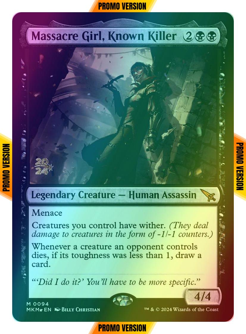 Massacre Girl, Known Killer [94s] [Prerelease] [Murders at Karlov Manor: Promos] [Foil]
