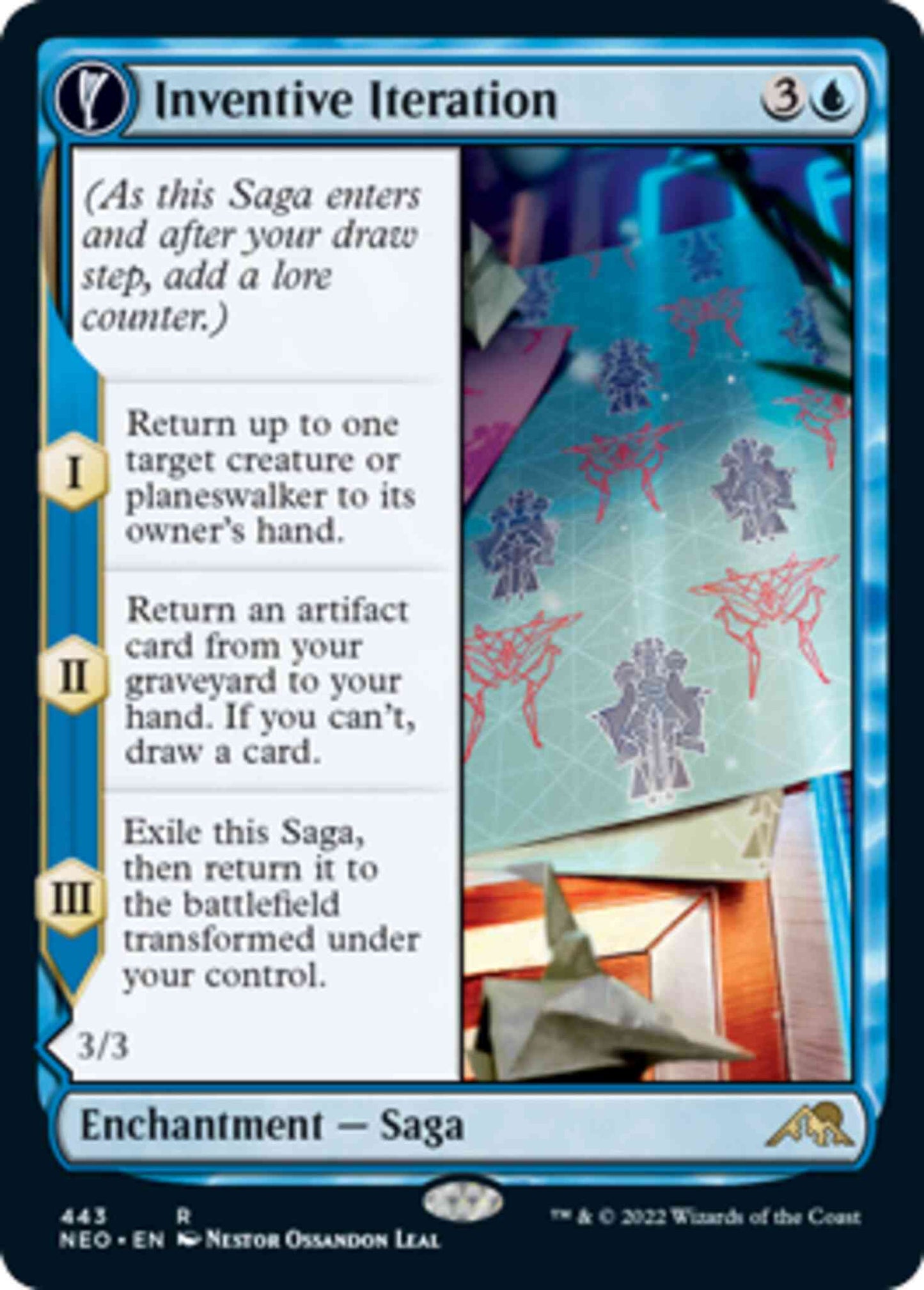 Inventive Iteration // Living Breakthrough [443] [Extended Art] [Kamigawa: Neon Dynasty] [Non-Foil]