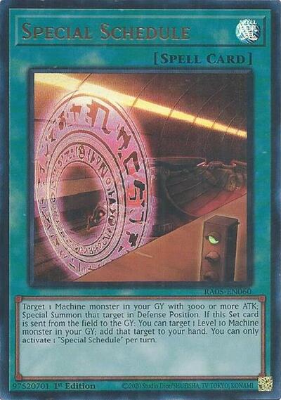 Special Schedule - RA05-EN060 - Ultra Rare - 1st Edition