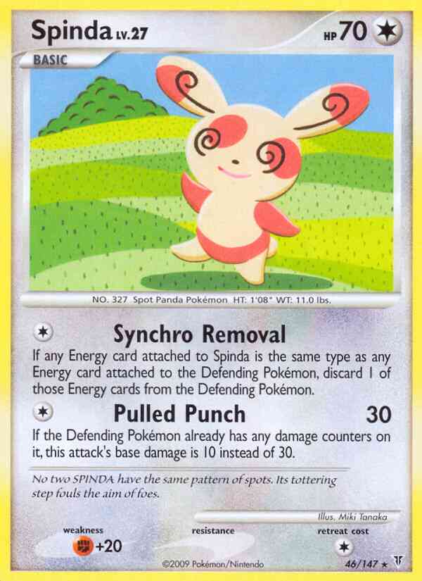 Spinda - 46/147 - Rare [pl3-46] [Reverse Holo]