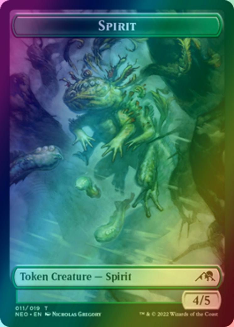Spirit Token (02) // Spirit Token (11) [Kamigawa: Neon Dynasty: Tokens] [Foil]