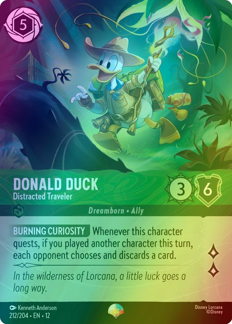 Donald Duck - Distracted Traveler (Epic) - 212/204 [Wilds Unknown] [Holofoil]