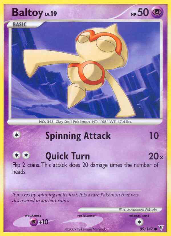 Baltoy - 89/147 - Common [pl3-89] [Reverse Holo]