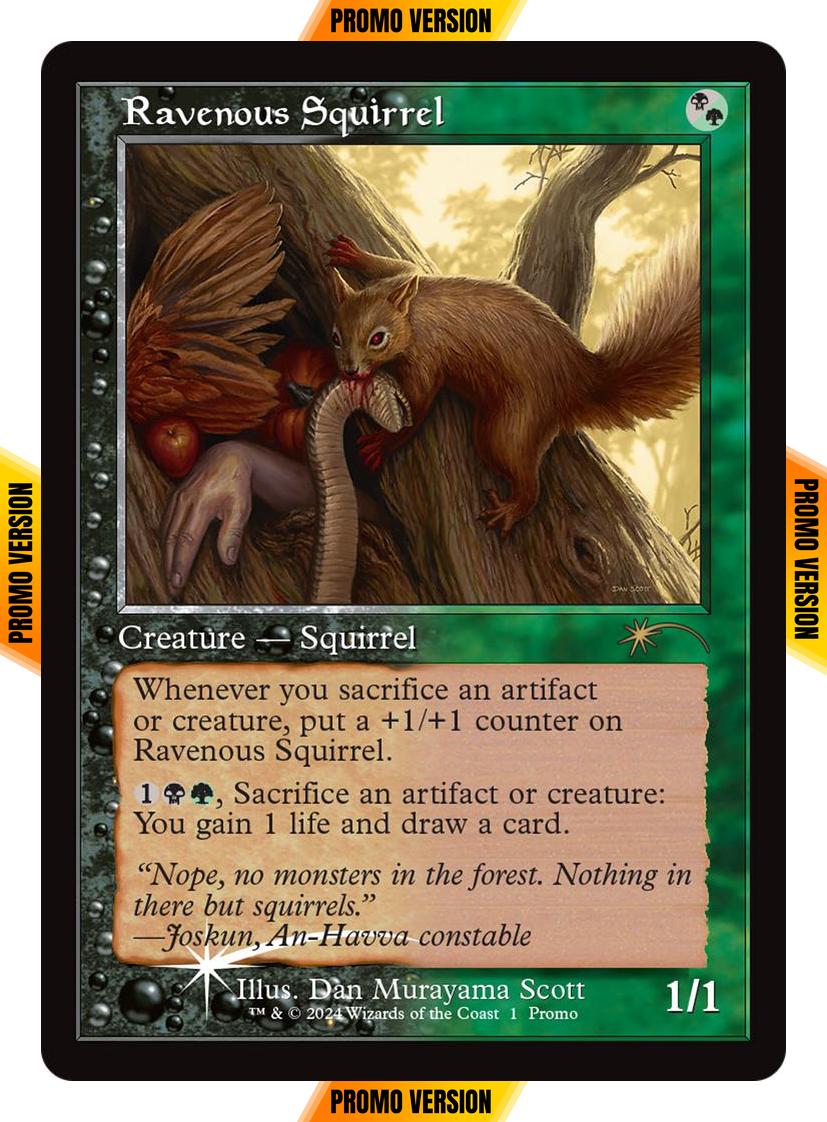 Ravenous Squirrel [15] [Retro Frame] [Wizards Play Network 2024] [Foil]