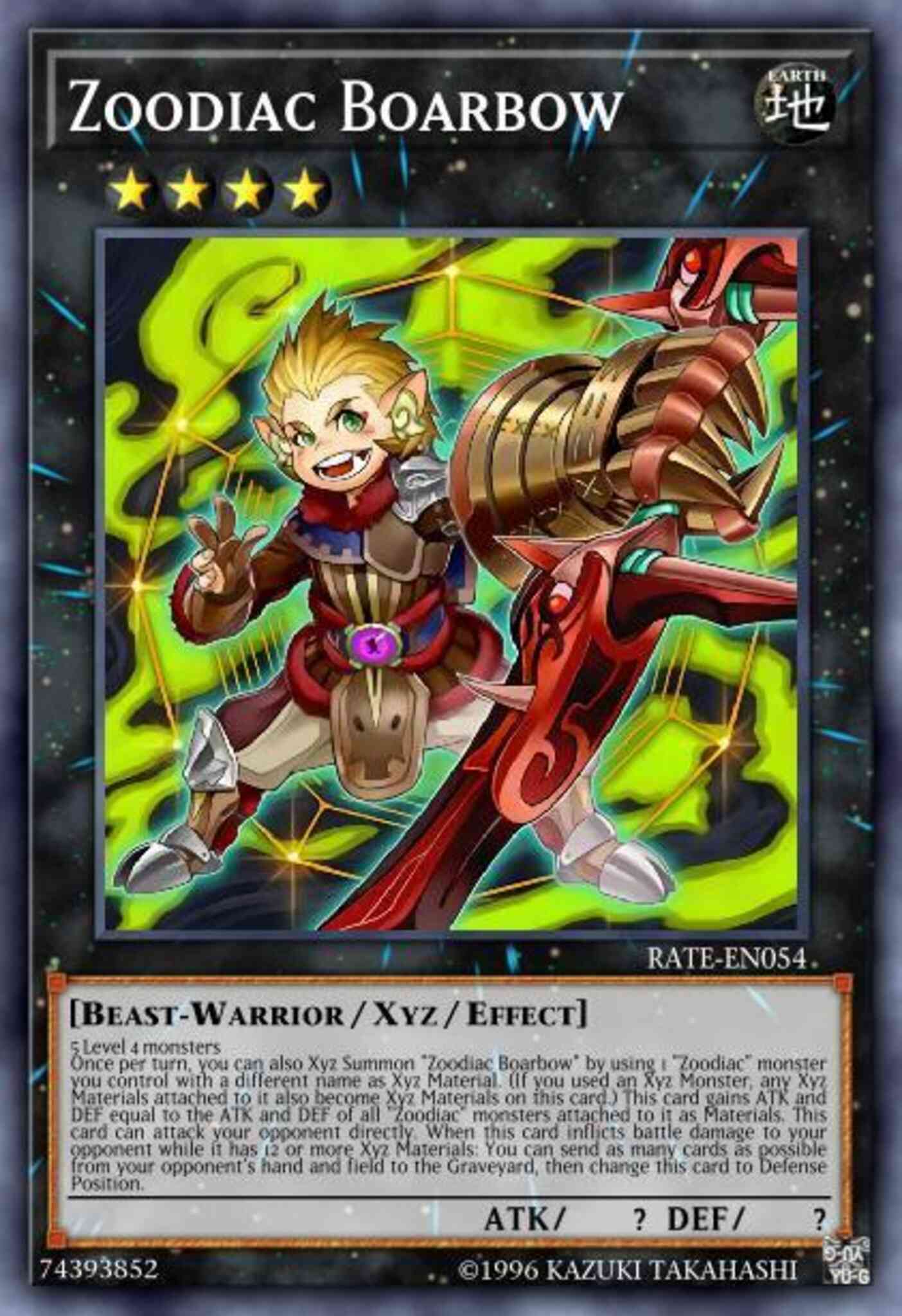 Zoodiac Boarbow - RATE-EN054 - Rare - 1st Edition