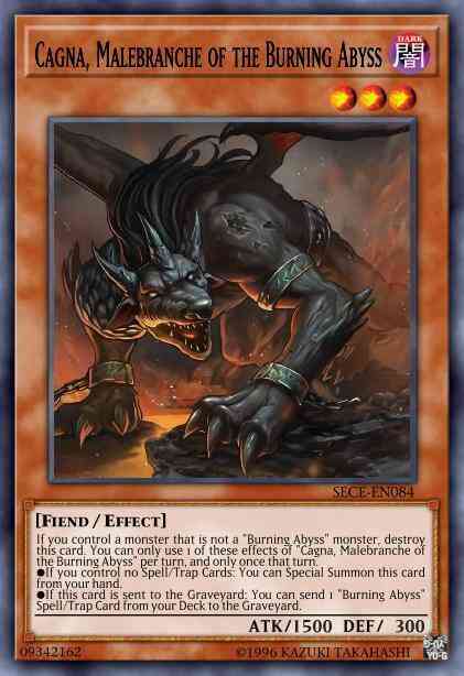 Cagna, Malebranche of the Burning Abyss - PGL3-EN051 - Gold Rare - 1st Edition