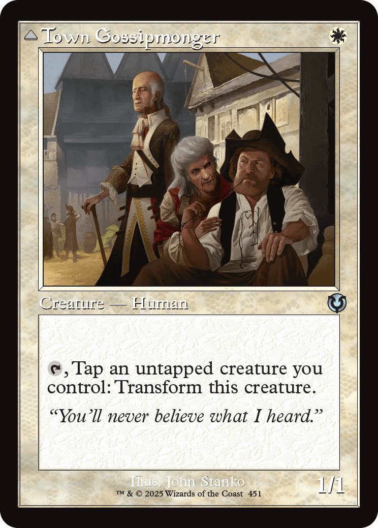 Town Gossipmonger // Incited Rabble [451] [Retro Frame] [Innistrad Remastered] [Non-Foil]