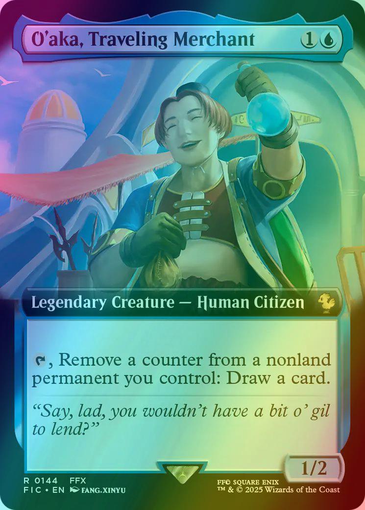 O'aka, Traveling Merchant [144] [Extended Art] [FINAL FANTASY: Commander] [Foil]