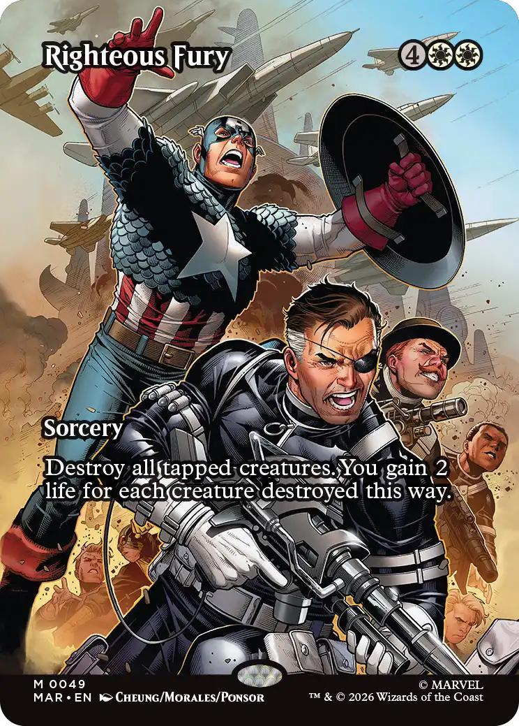 Righteous Fury [49] [Borderless] [Source Material] [Marvel Universe] [Non-Foil]