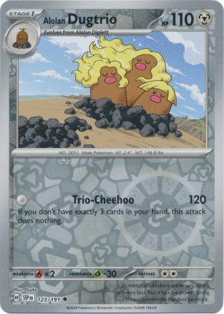 Alolan Dugtrio - 123/191 - Uncommon [sv08-123] [Reverse Holo]