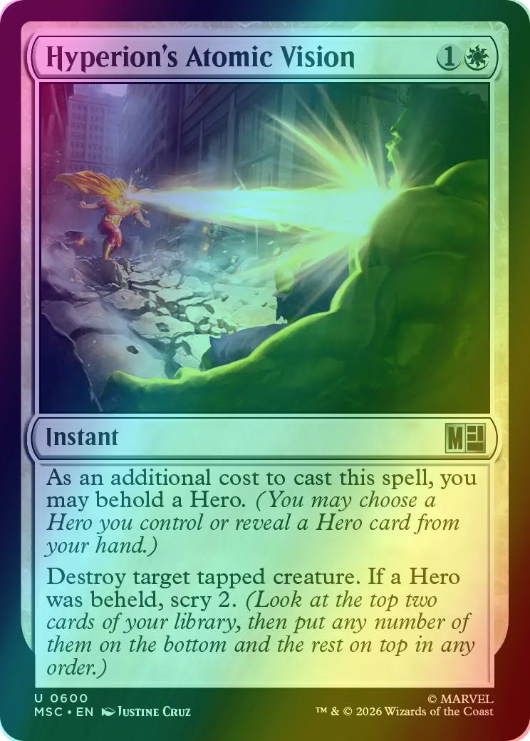 Hyperion's Atomic Vision [600] [Jumpstart] [Marvel Super Heroes: Commander] [Foil]