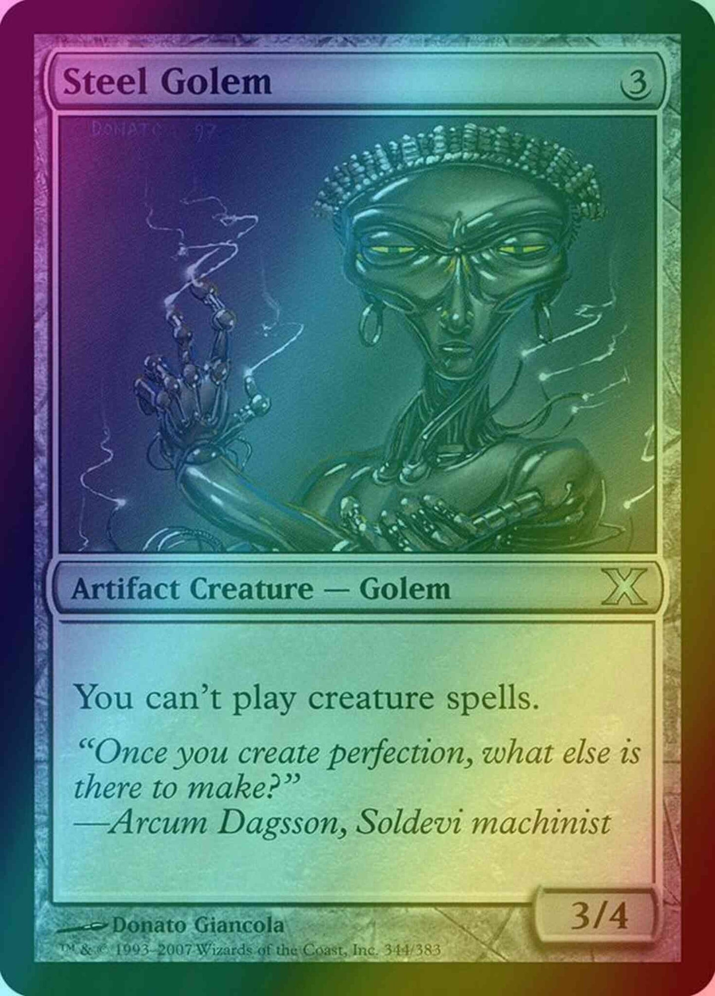 Steel Golem [344] [Tenth Edition] [Foil]