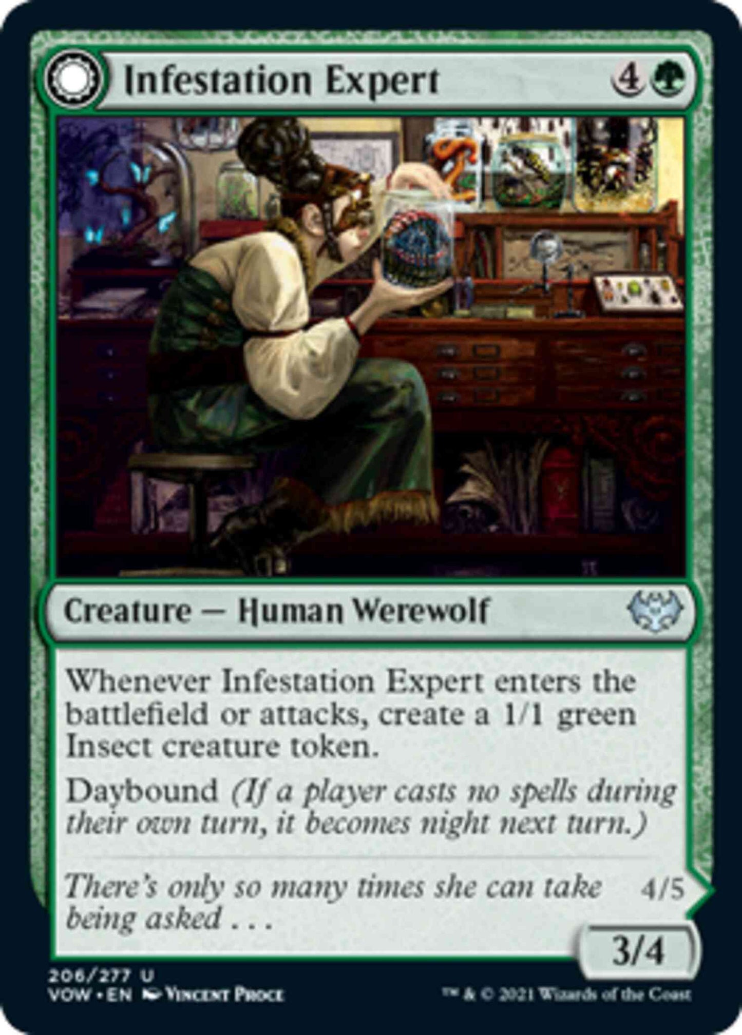 Infestation Expert // Infested Werewolf [206] [Innistrad: Crimson Vow] [Non-Foil]