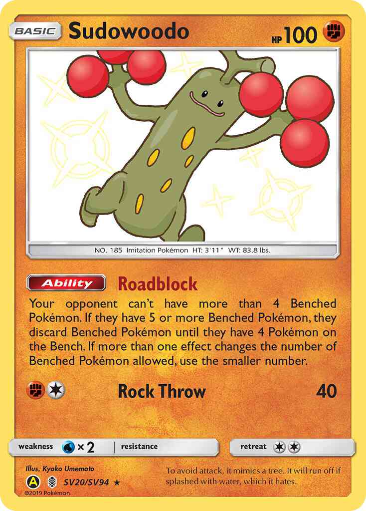 Sudowoodo - SV20/SV94 - Rare Holo [sma-SV20] [Holo]