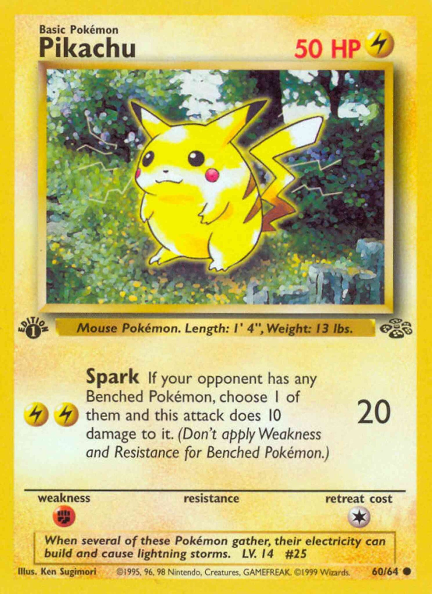 Pikachu - 60/64 - Common - 1st Edition [base2-60] [Non-Holo]