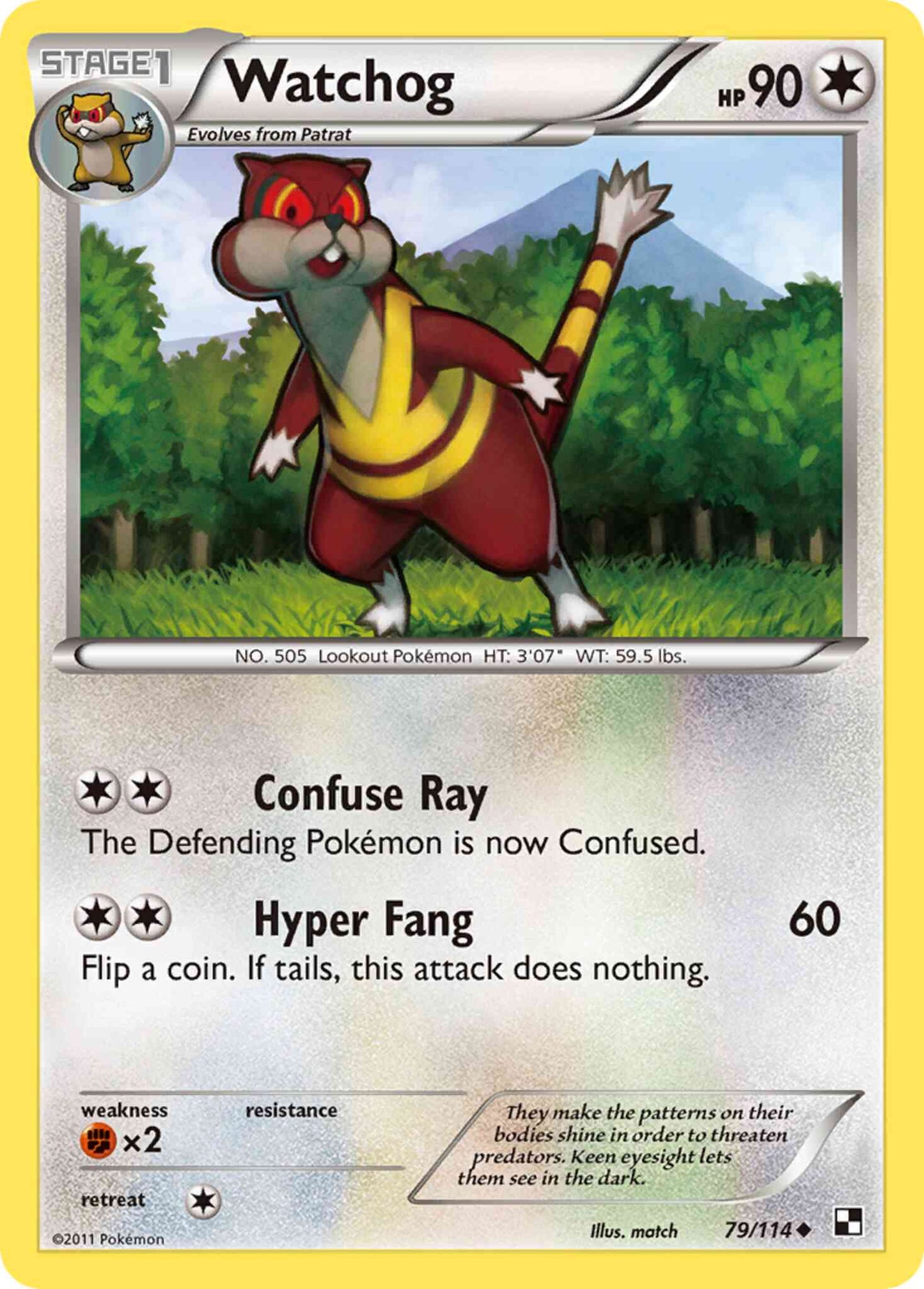 Watchog - 79/114 - Uncommon [bw1-79] [Reverse Holo]