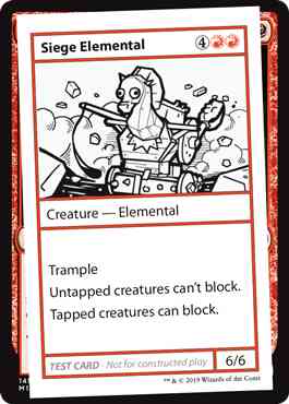 Siege Elemental - No Symbol [64] [Mystery Booster Playtest Cards 2021] [Non-Foil]