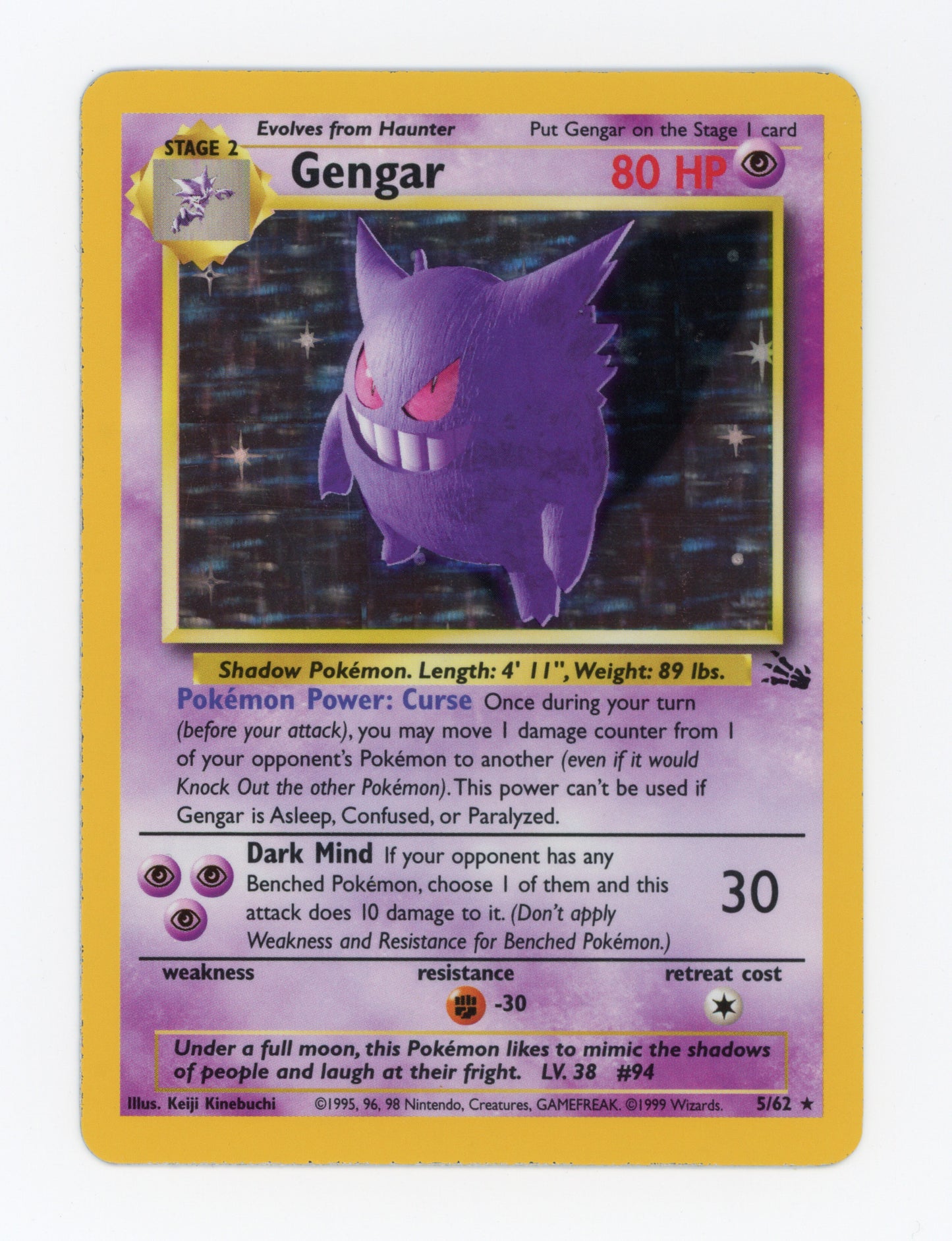 Gengar — Rare|Unlimited|Holo — ID 19161
