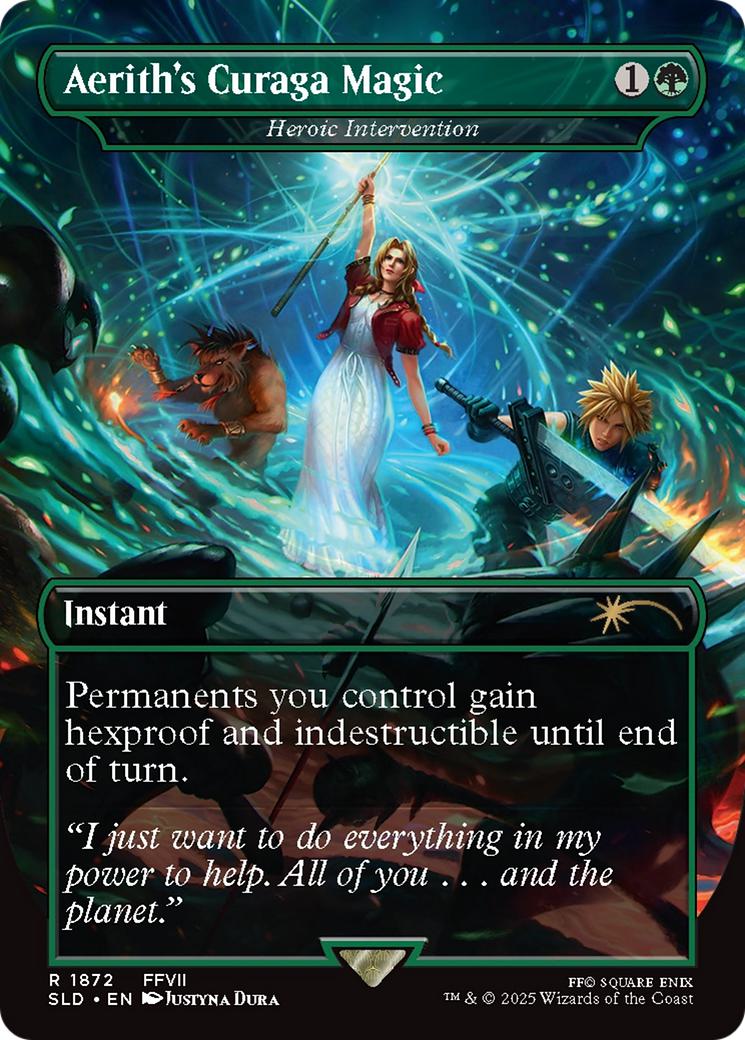 Aerith's Curaga Magic - Heroic Intervention [1872] [Borderless] [FINAL FANTASY: Grimoire] [Secret Lair Drop] [Non-Foil]