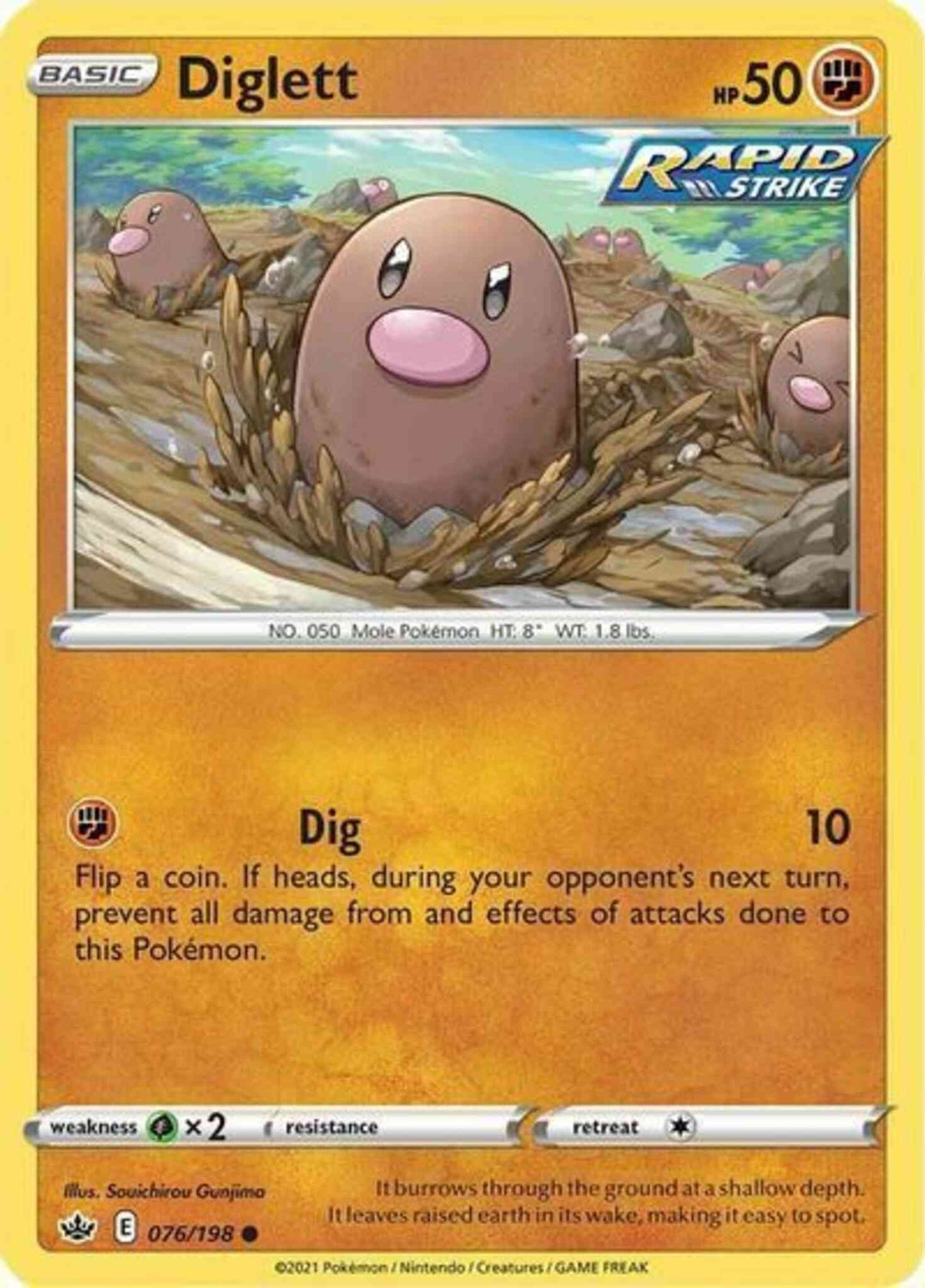 Diglett - 076/198 - Common [swsh6-076] [Non-Holo]