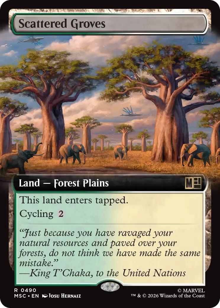 Scattered Groves [490] [Extended Art] [Marvel Super Heroes: Commander] [Non-Foil]