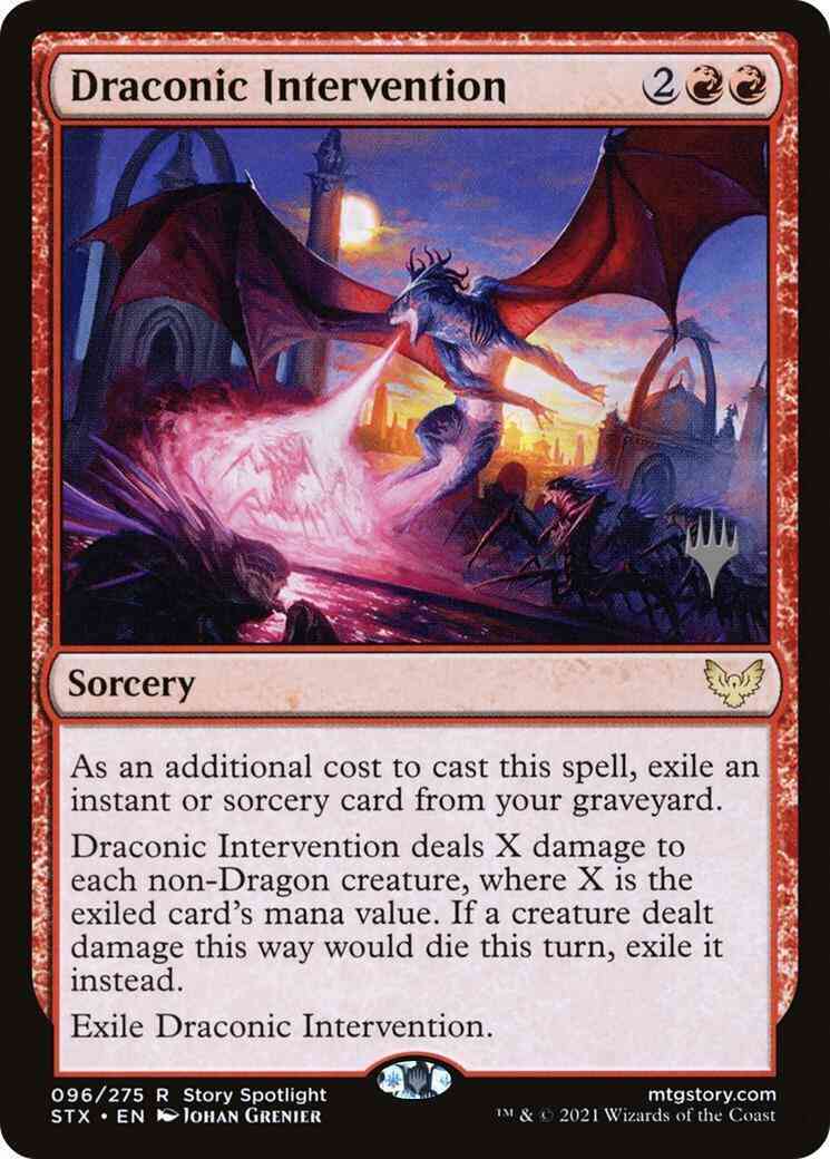 Draconic Intervention [Promo Pack] [96p] [Strixhaven: School of Mages Promos] [Non-Foil]